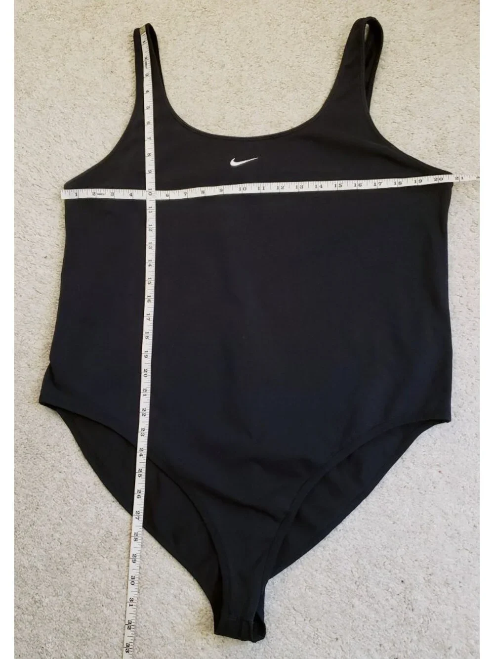 Nike Tank Style Cotton Blend Black Bodysuit Size 2X EUC